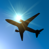 Airplane ｜ Silhouette Sightseeing Travel ｜ Free Illustration Material