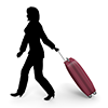 Women ｜ Travelers ｜ Bags --Sightseeing trips ｜ Free illustrations
