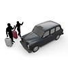 Taxi ｜ Passengers-Sightseeing trips ｜ Free illustrations