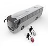 Large Bus ｜ Travelers-Sightseeing Trips ｜ Free Illustration Material