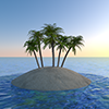 Vacation ｜ Sea ｜ Palm Trees ――Sightseeing Travel ｜ Free Illustrations