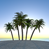 Palm Trees | Sea | Vacation-Sightseeing Travel | Free Illustrations