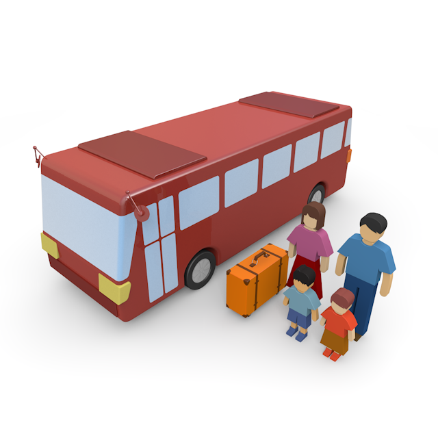 Bus ｜ Family ｜ Travel-Permanent Free / Travel / Sightseeing / Illustration / Photo / Holiday / Free Material / Photo / Travel / Download