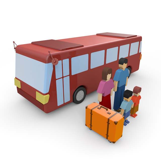 Bus ｜ Family ｜ Travel-Permanent Free / Travel / Sightseeing / Illustration / Photo / Holiday / Free Material / Photo / Travel / Download
