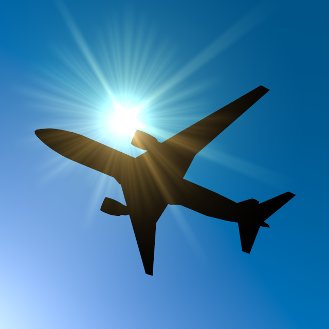Airplane ｜ Silhouette-Permanent Free / Travel / Sightseeing / Illustration / Photo / Holiday / Free Material / Photo / Travel / Download