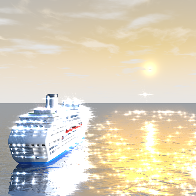 Ship ｜ Sea ｜ Dusk-Permanent Free / Travel / Sightseeing / Illustration / Photo / Holiday / Free Material / Photo / Travel / Download