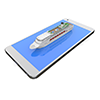 Smartphone ｜ Luxury liner ｜ Reservation --Sightseeing trip ｜ Free illustration material