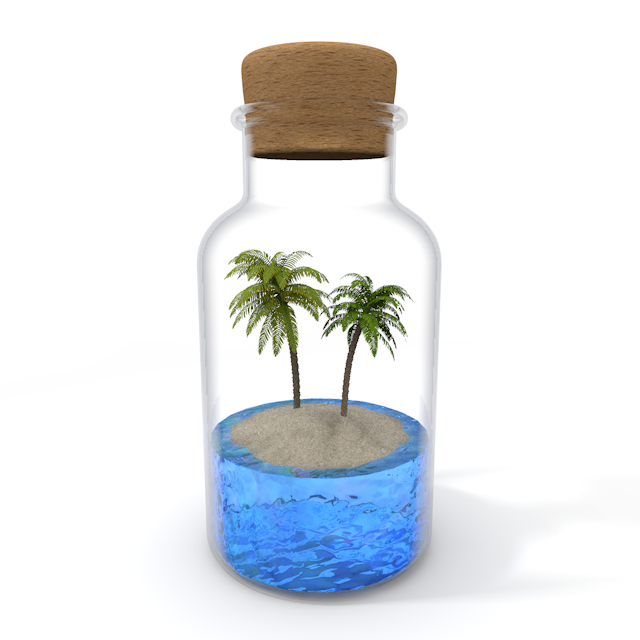 Bottle ｜ Palm Tree-Permanent Free / Travel / Sightseeing / Illustration / Photo / Holiday / Free Material / Photo / Travel / Download