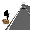 Men | Hitchhiking | Trucks-Sightseeing Travel | Free Illustrations